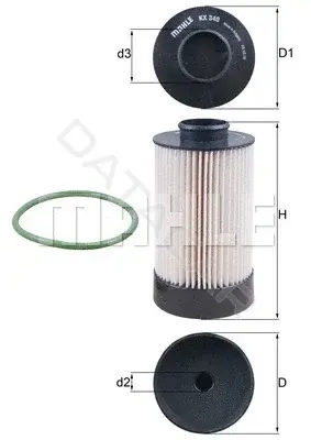 Топливный фильтр KNECHT/MAHLE KX340D