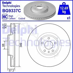 Тормозные диски DELPHI BG9337C