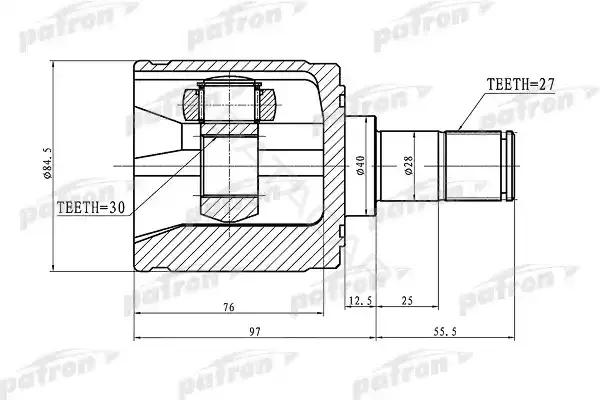 Шрус PATRON PCV1340