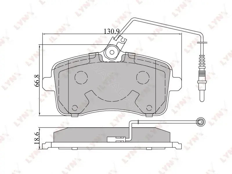 Тормозные колодки LYNXAUTO BD-6101