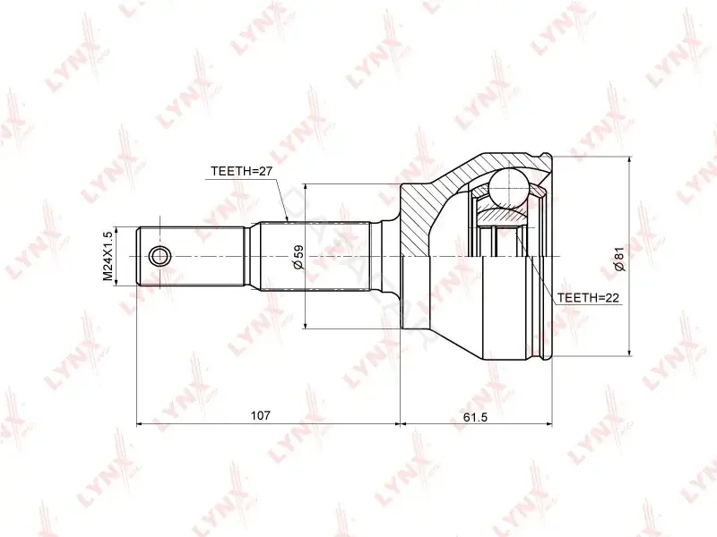 Шрус LYNXAUTO CO-3698
