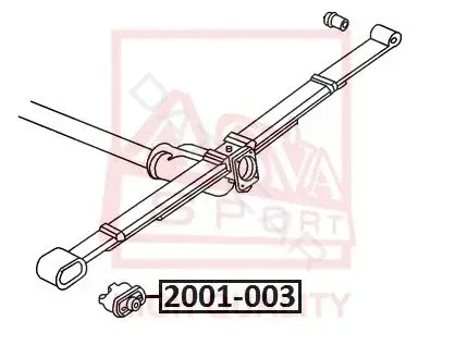 Сайлентблок рычага ASVA 2001-003