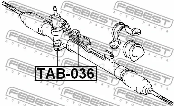 Сайлентблок рулевой рейки FEBEST TAB-036
