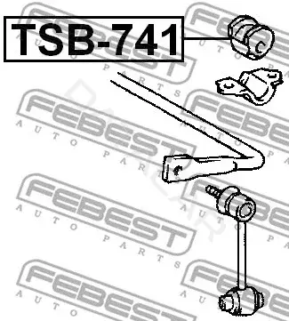 Втулки стабилизатора FEBEST TSB-741