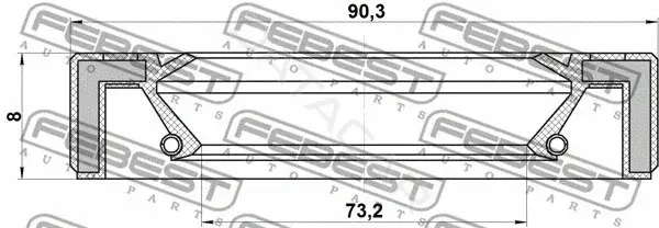 Сальник полуоси FEBEST 95GAY-75900808R
