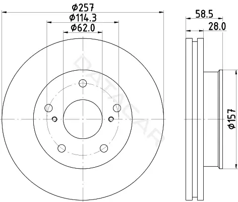 Тормозные диски NISSHINBO ND1054