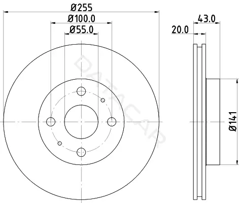 Тормозные диски NISSHINBO ND1079K