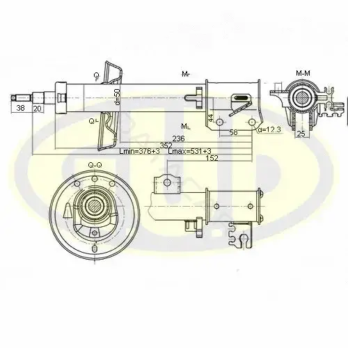 Амортизаторы GUD GSA333715