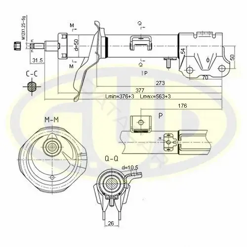 Амортизаторы GUD GSA339081