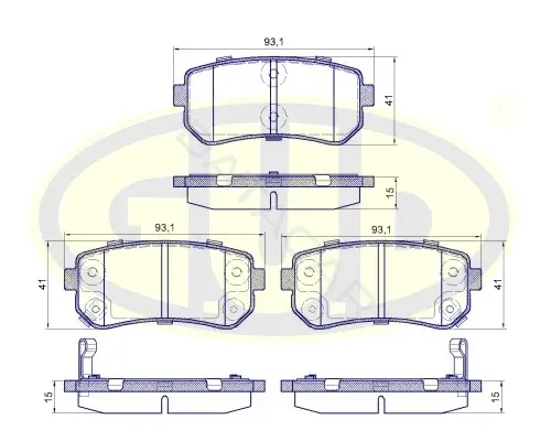 Тормозные колодки GUD GBP120902
