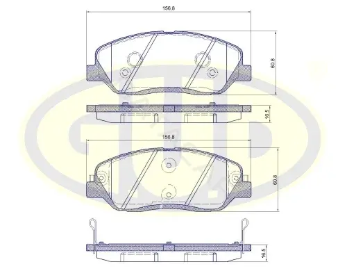 Тормозные колодки GUD GBP122602