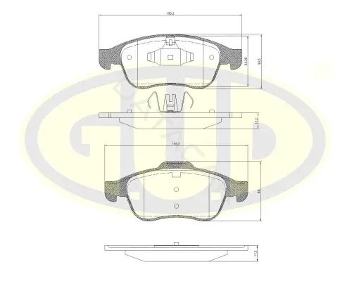 Тормозные колодки GUD GBP124810