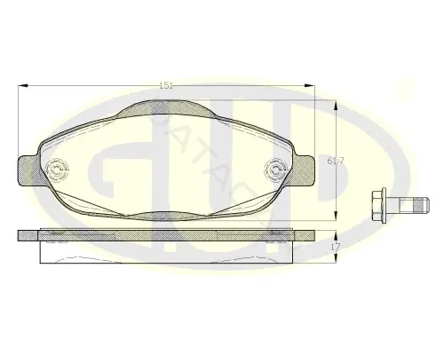 Тормозные колодки GUD GBP132300