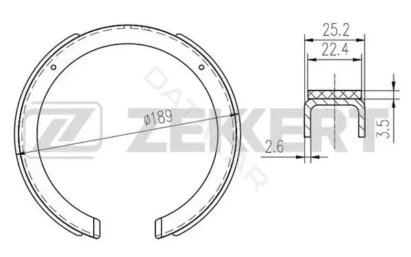 Барабанные колодки ZEKKERT BK-4456