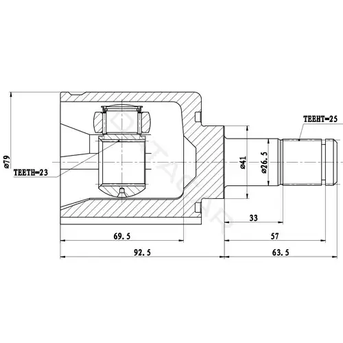 Шрус ZIKMAR Z87703R