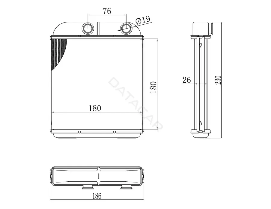 Радиатор печки M-TEX MTR53367