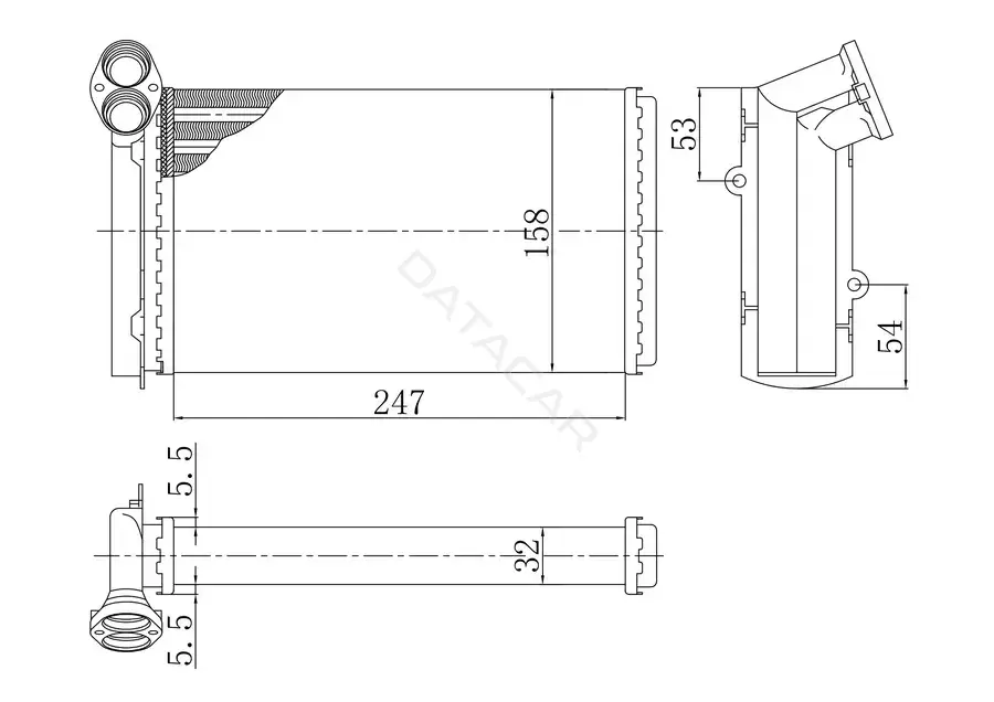 Радиатор печки M-TEX MTR53550