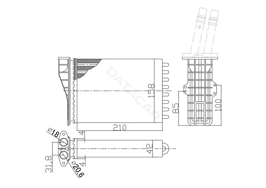 Радиатор печки M-TEX MTR54245