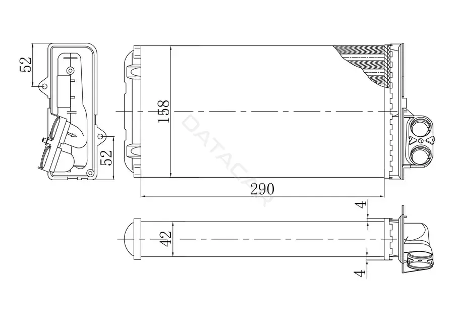 Радиатор печки M-TEX MTR58198