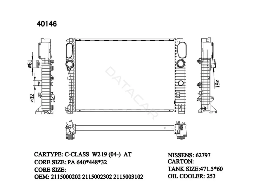 Радиатор охлаждения M-TEX MTR53422