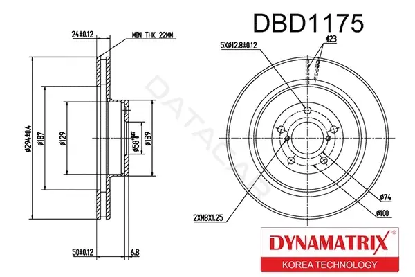 Тормозные диски DYNAMATRIX DBD1175