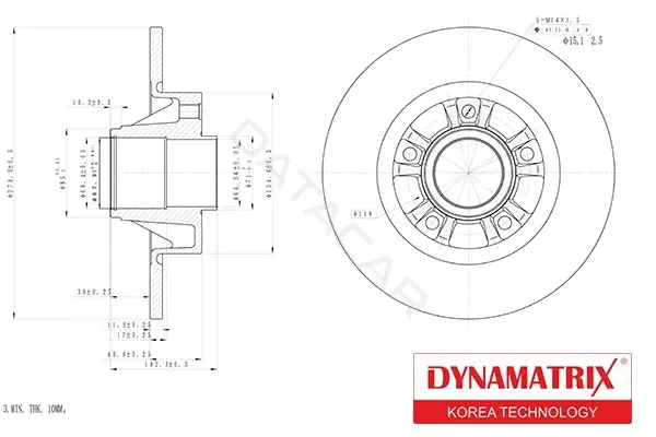 Тормозные диски DYNAMATRIX DBD1498