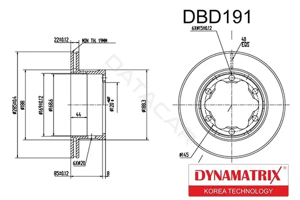 Тормозные диски DYNAMATRIX DBD191