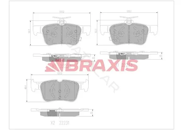 Тормозные колодки BRAXIS AA0705