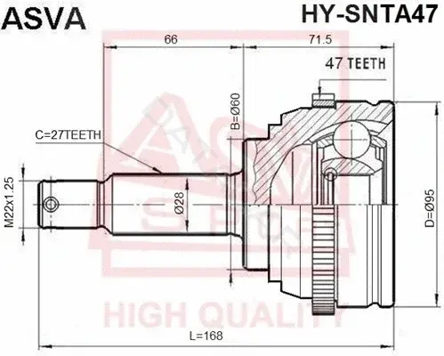 Шрус ASVA HY-SNTA47
