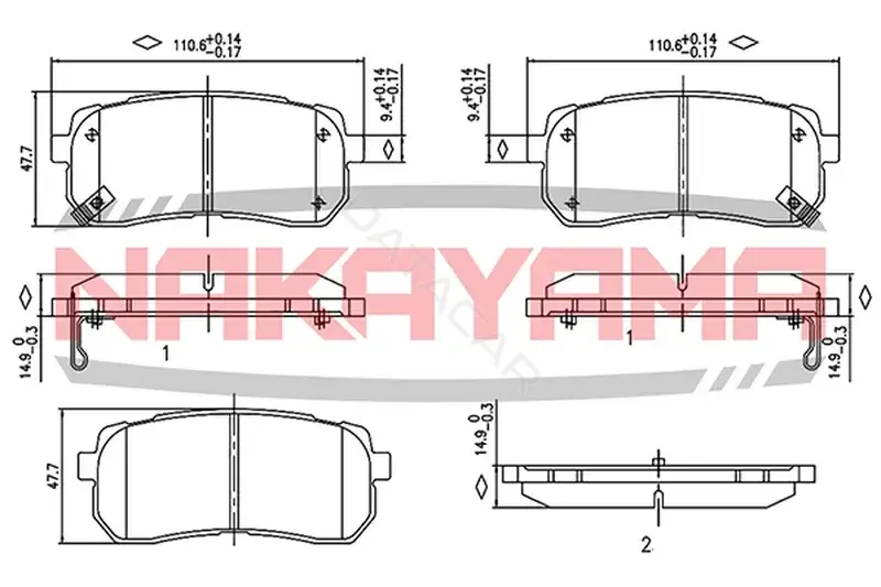 Тормозные колодки NAKAYAMA HP8453NY