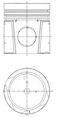 Поршень двигателя KOLBENSCHMIDT 40550600