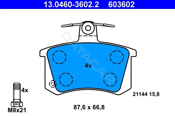 Тормозные колодки ATE 13.0460-3602.2