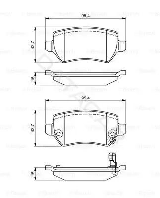 Тормозные колодки BOSCH 0986495319