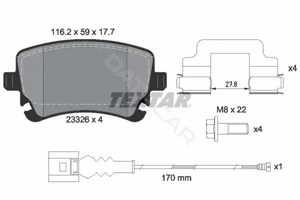 Тормозные колодки TEXTAR 2332602
