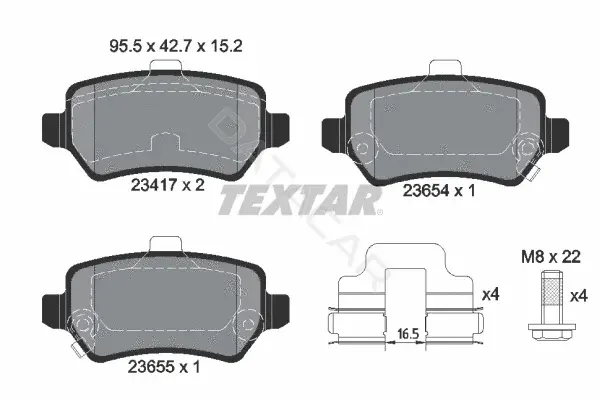 Тормозные колодки TEXTAR 2341703