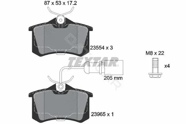 Тормозные колодки TEXTAR 2355403