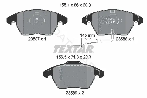 Тормозные колодки TEXTAR 2358701