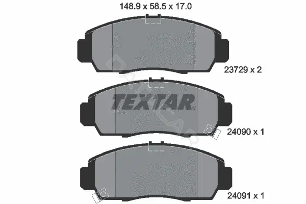 Тормозные колодки TEXTAR 2372901