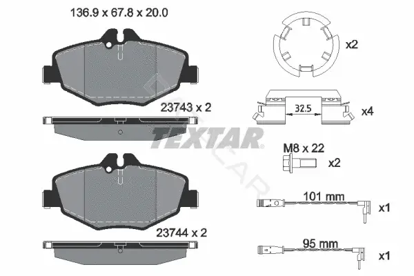 Тормозные колодки TEXTAR 2374303