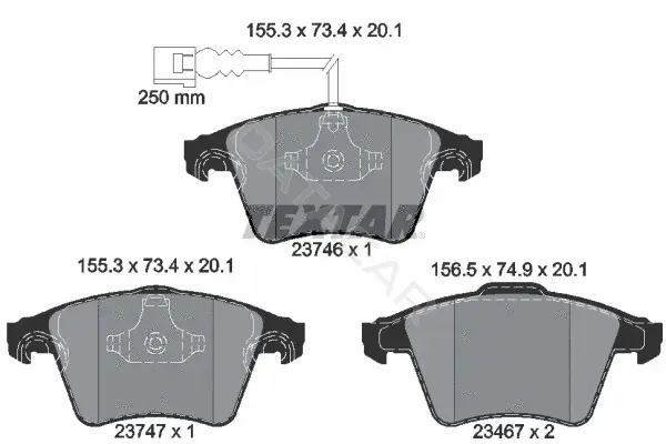 Тормозные колодки TEXTAR 2374602