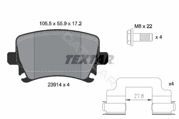 Тормозные колодки TEXTAR 2391402