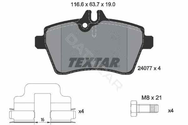 Тормозные колодки TEXTAR 2407701