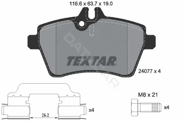 Тормозные колодки TEXTAR 2407702
