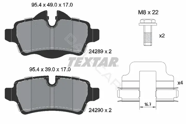 Тормозные колодки TEXTAR 2428901