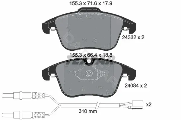 Тормозные колодки TEXTAR 2433201