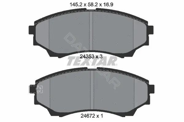 Тормозные колодки TEXTAR 2435301
