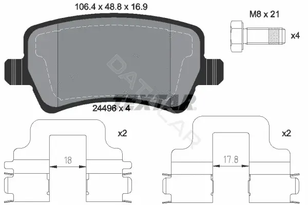 Тормозные колодки TEXTAR 2449602