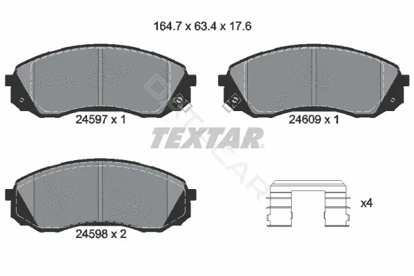 Тормозные колодки TEXTAR 2459701