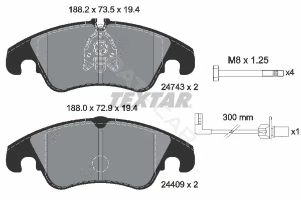 Тормозные колодки TEXTAR 2474301