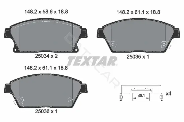 Тормозные колодки TEXTAR 2503401